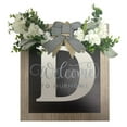thumbnail image 2 of Personalized Family Last Name Sign Initial Split Letter Wreath Wedding Gift Custom First Names Established Sign Door Hanger Wall Decor Housewarming Gift for Couple Wood, 2 of 4