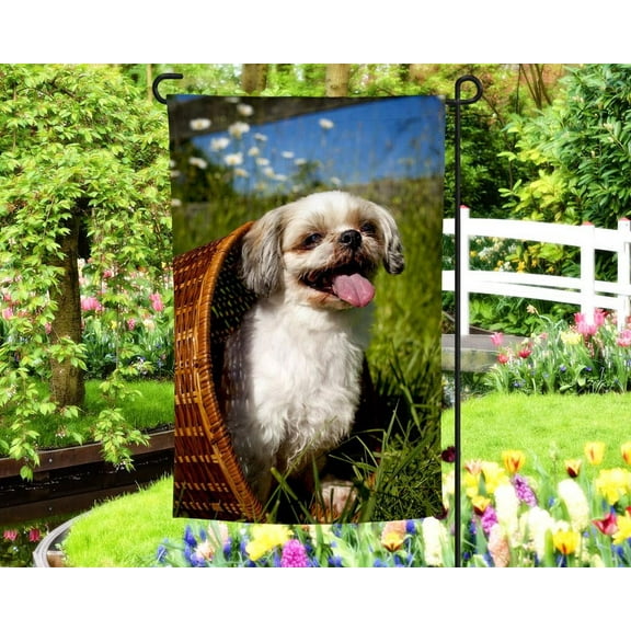 Shih Tzu Garden Flag