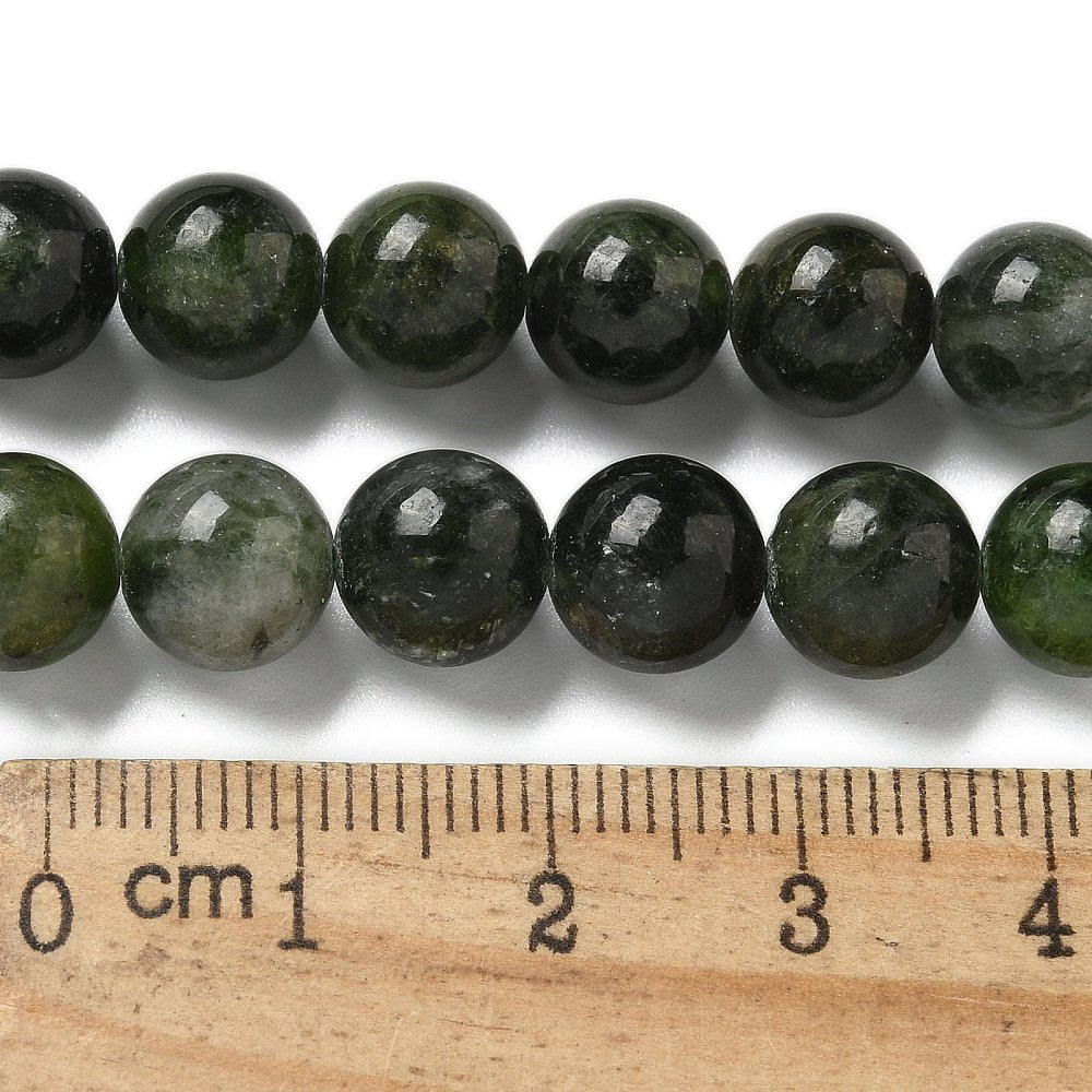 Natural Green Diopside Beads Strands Round 9x8.5mm Hole: 1mm about 46pcs/strand 15.59''(39.6cm)