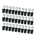 thumbnail image 1 of SHISUYAN 60 PCS Drapery Iron Rings Anti-skid Curtain Clips with Hooks (Black), 1 of 8
