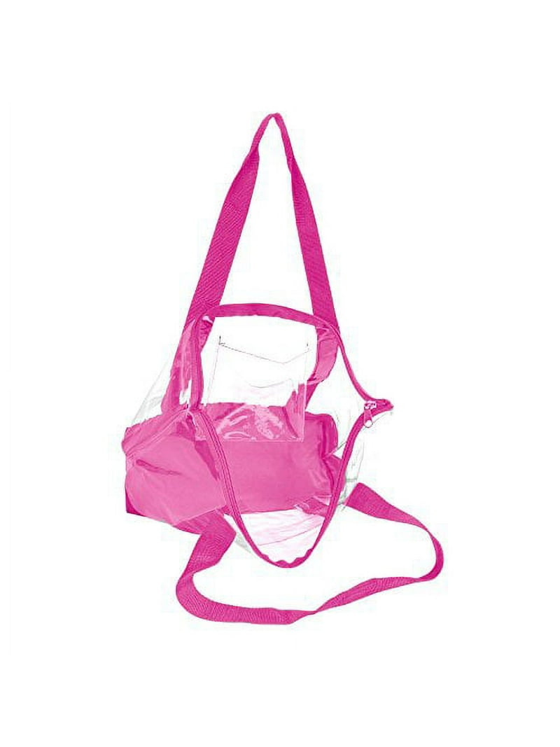 DALIX Clear Transparent Shopping Bag Security Work Tote (Zippered