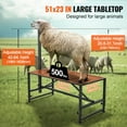 thumbnail image 4 of VEVOR Goat & Sheep Stand, 51x23 inch Livestock Stand, Metal Livestock Milking and Shearing Stand 21" to 33" Adjustable Height, with Headpiece and Nose Loop, 500lbs Loading Weight, Black, 4 of 9