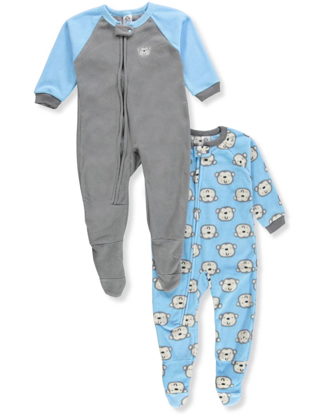 Gerber Baby Boy Microfleece Blanket Sleepers Pajamas, 2Pack
