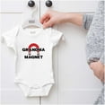 thumbnail image 5 of Grandma Magnet Funny Grandchild Romper Boys or Girls Infant Baby Brisco Brands 12M, 5 of 6