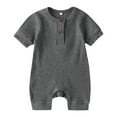 thumbnail image 2 of pop seller Baby Solid Color Baby Onesie Bag Butt Jacket Short Sleeved Climbing Suit, 2 of 5