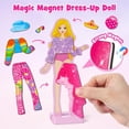 thumbnail image 4 of Mocoosy Wooden Magnetic Dress Up Dolls for Girls, 2 Magnet Dolls with Wood Case, Travel Game Airplane Car Road Trip Essential Toy On The Go Activity Set Easter Birthday Gift Girls 3 - 8 Year Old, 4 of 7