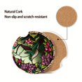 thumbnail image 4 of 2pcs Car Coasters, Absorbent Ceramic Stone Car Coasters, Cute Car Accessories, With Cork Back And Finger Notches, Easy To Move Car Cup Holders-bird, 4 of 4