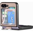 thumbnail image 6 of for Samsung Galaxy Z Flip 5 Case, PU Leather Protective Cover with Ring Flip Phone Case Samsung Galaxy Z Flip5 ZH Beige, 6 of 9
