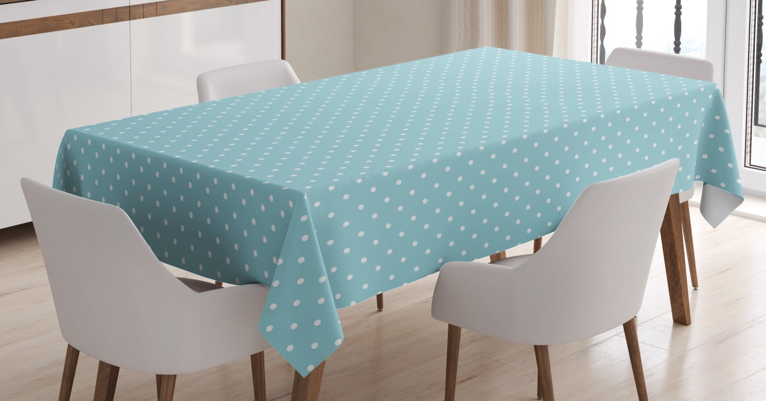dining room blue tablecloths decor