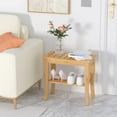 thumbnail image 3 of Bambloom Bamboo Shower Bench,Waterproof Non-Slip Shower Stool,Natural, 3 of 7