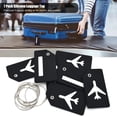 thumbnail image 5 of SkyAuks 7 Pack Silicone Luggage Tag Baggage Handbag Travel Suitcase Tags with Name ID Card Perfect to Quickly Spot Luggage Suitcase (Black）, 5 of 7