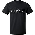 thumbnail image 2 of OXI T-Shirt - I Ate Some Pi Day It Was Delicious Math, Basic Casual T-Shirt for Men's and Women Fleece T-Shirt Short Sleeve - Dark Heather X-Large, 2 of 3