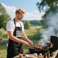 thumbnail image 5 of Funny BBQ Apron for Men with 2 Pockets, Adjustable Water-drop Resistant Apron for Grill Cooking, Chef Gift for Men, 5 of 6
