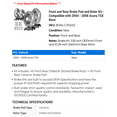 thumbnail image 2 of Front and Rear Brake Pad and Rotor Kit - Compatible with 2004 - 2008 Acura TSX Base 2005 2006 2007, 2 of 2