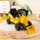 thumbnail image 3 of Costway Tractor de construcción para niños de 12 V con bocina, música y luces LED traseras amarillas, 3 of 4