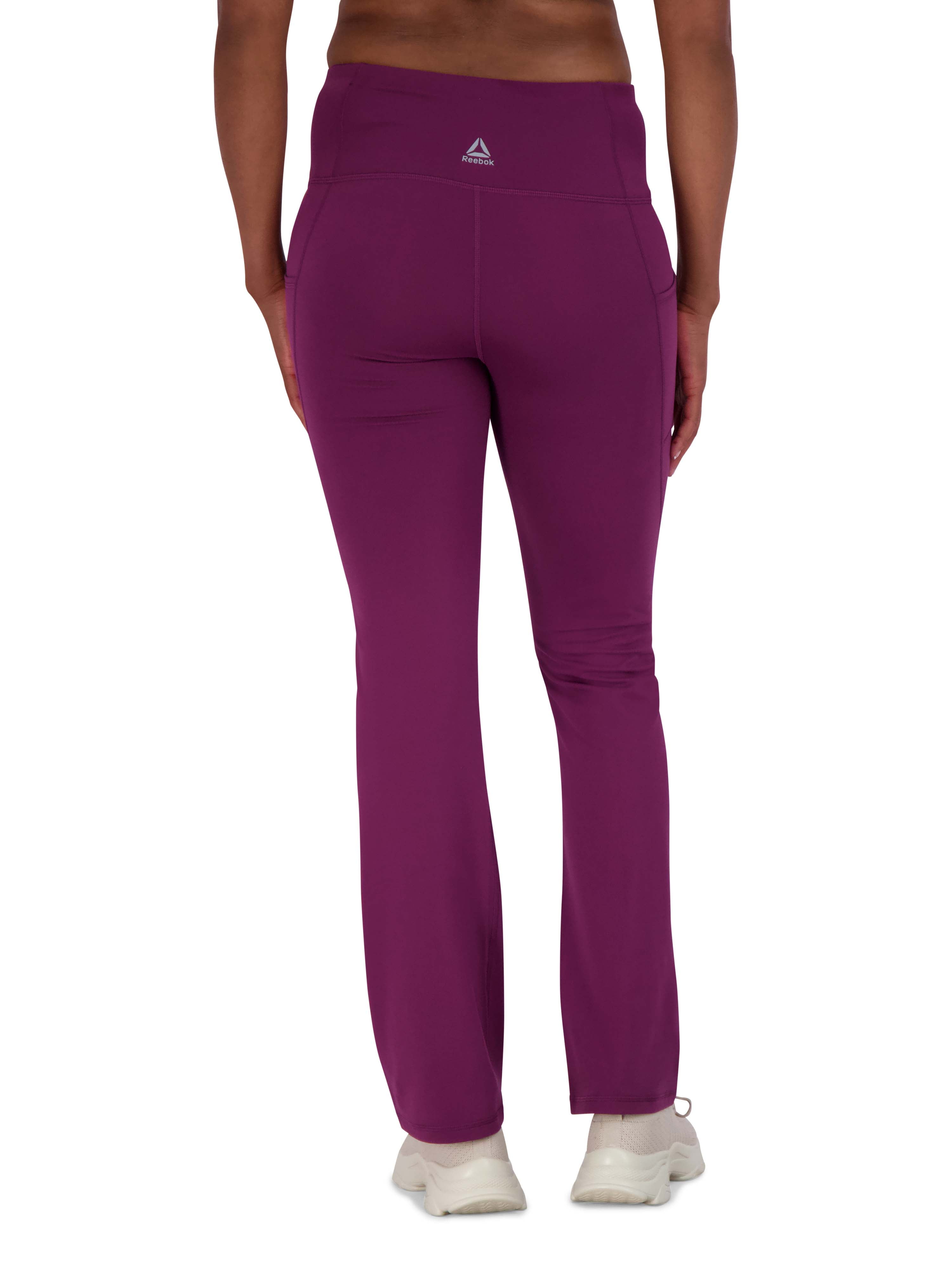 Reebok Women's Everyday High Waist Flair Bottom Yoga Pants with Pockets and  31 Inseam 