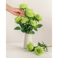 thumbnail image 5 of 10pcs Fake Roses Artificial Silk Flowers Faux Rose Flower Long Stems Bouquet for Arrangement Wedding Centerpiece Party Home Kitchen Decor(Ivory-White Long Stem), 5 of 5