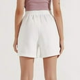 thumbnail image 3 of Diconna Women Solid Color Shorts, Adults Casual Style Pants with Slant Pockets, 3 of 5