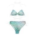 thumbnail image 5 of Alvivi Women's Fish Scale Printed Two Piece Bikini Sets Lace Up Padded Brazilian Bathing Suits Type J XXL, 5 of 7