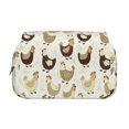 thumbnail image 2 of Sikiie Chicken Cartoon Print Flip Double-layer Pencil Case, All-purpose Stationery Bag for Study and Office, Zipper Design, Unisex, 2 of 7
