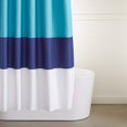 thumbnail image 5 of Bathroom Shower Curtain - Blue/Navy/White Stripe, 72 Inch, 5 of 5