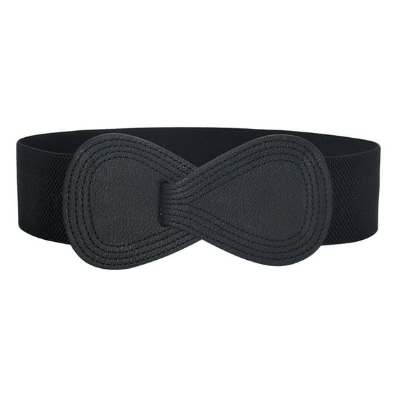 Spring Sale! Baberdicy Belts for Women, Women's Belt New Women's Elastic Belt with Down Coat Wrap Waistband Wide Belt Black