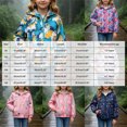 thumbnail image 3 of Kogui Girls Rain Jackets Lightweight Girls Hooded Jacket With Pockets Full Zip Lightweight Printed Kids Outerwear Blue Sizes 1-9Y (Pink,5-6 Years), 3 of 9