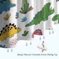 thumbnail image 6 of Dinosaur with ROAR Pattern Shower Curtain 36"x72" ,Bathroom Decorative Shower Curtains Set with 12 Hooks,Modern Waterproof Washable Shower Curtain, 6 of 6