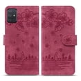thumbnail image 4 of Allytech for Samsung Galaxy A51 6.5" 2020 Case, PU Leather Flip Wallet Case with Cart Slot Hand Strap and Kickstand Shockproof Protective Case for A51 Ladies Women Girls Men, Red, 4 of 9