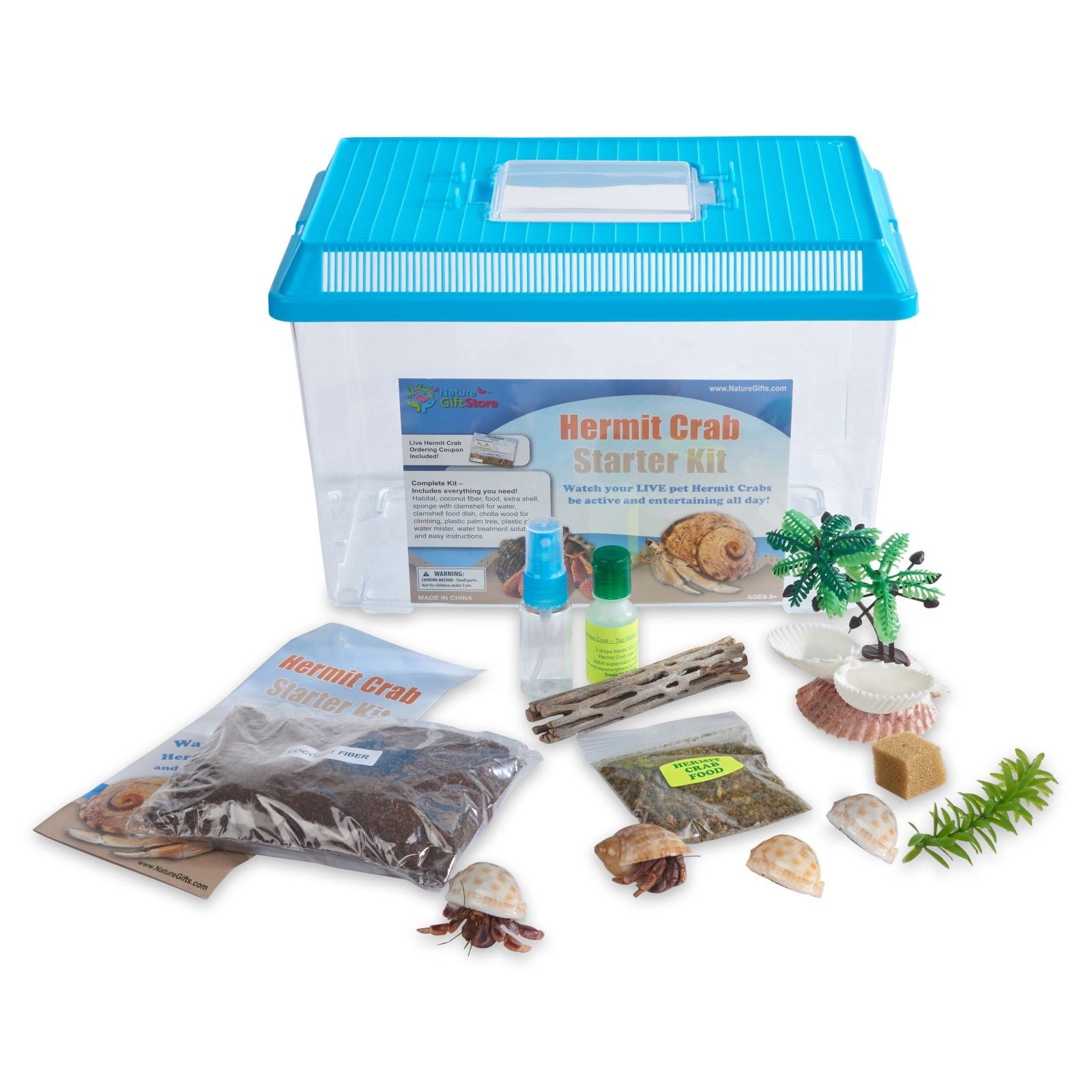 Pet Hermit Crab Kit with Supplies: 2 