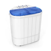 ROVSUN 11LBS Portable Washing Machine, Electric Mini Twin Tub Washer with Spin Dryer, Washer (7LBS) and Spinner (4LBS)