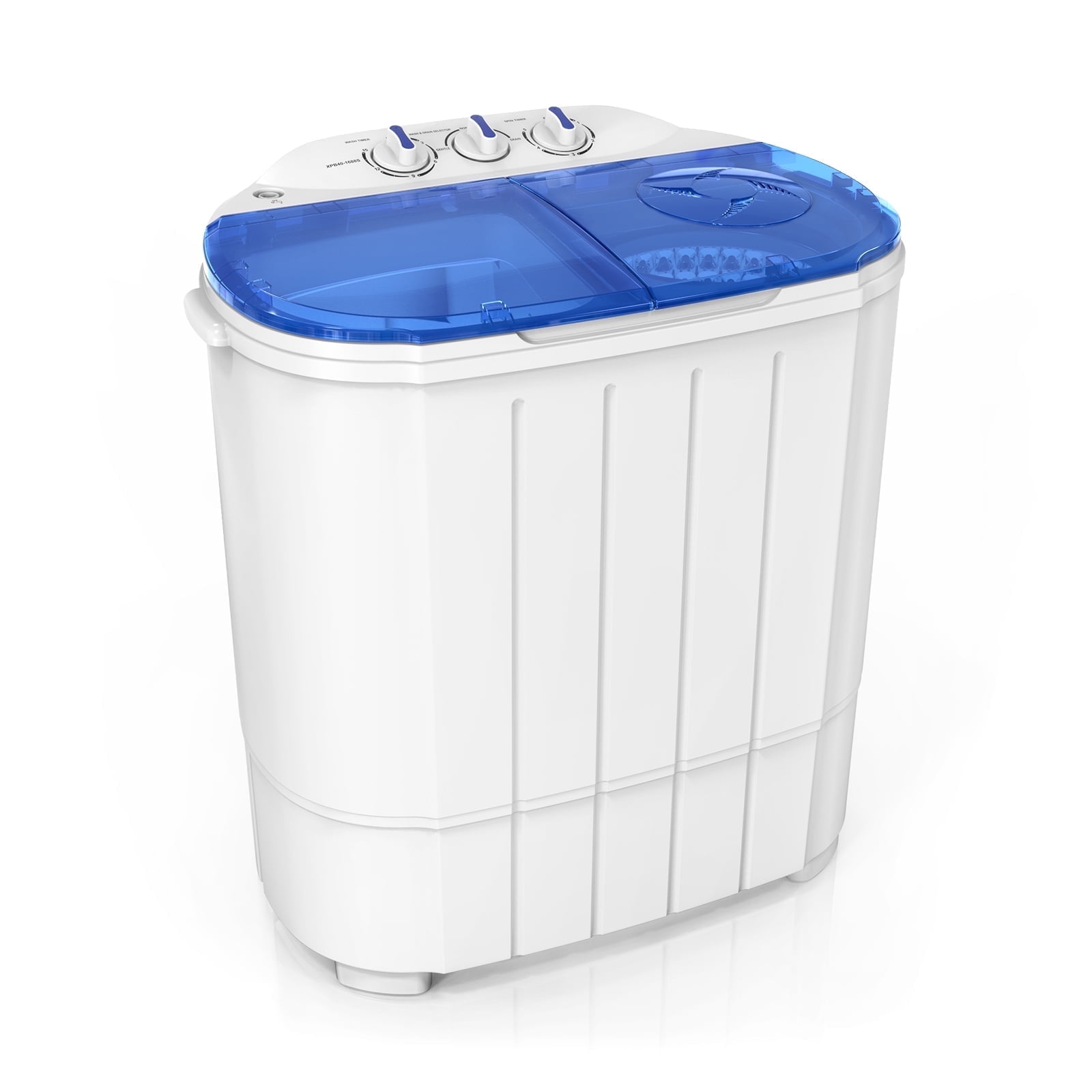 ROVSUN 11LBS Portable Washing Machine, Electric Mini Twin Tub Washer with Spin Dryer, Washer (7LBS) and Spinner (4LBS)