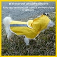 thumbnail image 2 of Imperméable Réfléchissant Rayures Léger Vêtements Vêtements de Pluie Peau Réutilisables Vêtements Manteau Membrane Design Animaux de Compagnie Fournitures Jaune 30, 2 of 7