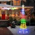 thumbnail image 3 of 6FT Christmas Tree-Christmas Cone Tree Lights, LED Artificial Tree with Light Show, Decor for Porch Garden Patio Indoor Outdoor House Yard Xmas Decorations, 271 LED Warm White 1PC, 3 of 8