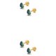 thumbnail image 3 of Sonducket 2 uds mujer tornillo corazón moda Studs pendientes joyería Type5 NO5, 3 of 6