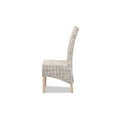 thumbnail image 4 of Baxton Studio Trianna Rustic Transitional Whitewashed Rattan and Natural Brown Finished Wood Dining Chair, 4 of 7