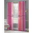 thumbnail image 4 of Happy Valentine's Day Sheer Curtains 108 Inch Length 2 Panels Set Window Treatments, Valentines Pink Gradient Striped Rod Pocket Semi Curtains for Living Room/Bedroom/Kitchen Décor, 104"W x 108"L, 4 of 7