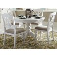 thumbnail image 2 of Pemberly Row Modern / Contemporary White 5 Piece Pedestal Table Set, 2 of 14