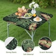 thumbnail image 4 of Jungle Leaves Fitted Table Cover - Hawaiian Square Tablecloth Windproof & Easy to Clean (34x34 Inches), 4 of 5