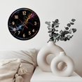 thumbnail image 3 of 10-Inch Silent Wooden Wall Clock, " Colorful Splashing Water Clock Art Abstract Painting Home Decor "  Silent Non-Ticking Clock, Battery Operated (AA Batteries Not Included), Artistic Home Decor, 3 of 8