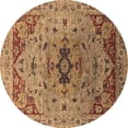 thumbnail image 1 of Ahgly Company Indoor Round Oriental Brown Industrial Area Rugs, 8' Round, 1 of 4