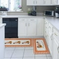 thumbnail image 4 of Kitchen Rug Mat Thanksgiving Truck Pumpkin Plaid, Set of 2, Anti-Fatigue Non-Skid Washable Kitchen Runner Rugs, Autumn Orange Soft Comfort Rug for Kitchen, Floor Home, Front of Sink, Laundry, 4 of 6