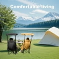 thumbnail image 7 of Young Wood Portable Camping Chair with Shade Canopy and Side Pocket Design, Black, 1pc, 7 of 7
