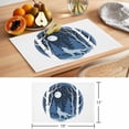 thumbnail image 6 of Blue Wolf Placemats Set of 8 Christmas Tree Forest Scissors Moon Night Place Mats Indoor Wipeable Table Mats Washable Cloth Dining Table Placemats for Kitchen Holiday Party Home Decor 13x19 Inch, 6 of 9