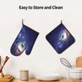 thumbnail image 6 of KLL Planets Stars And Galaxies Pattern Oven Mitts and Pot Holders 2pcs Sets for Kitchen, Oven Mitt Heat Resistant 536°F, Oven Gloves for Kitchen,Cooking and Baking, 6 of 7