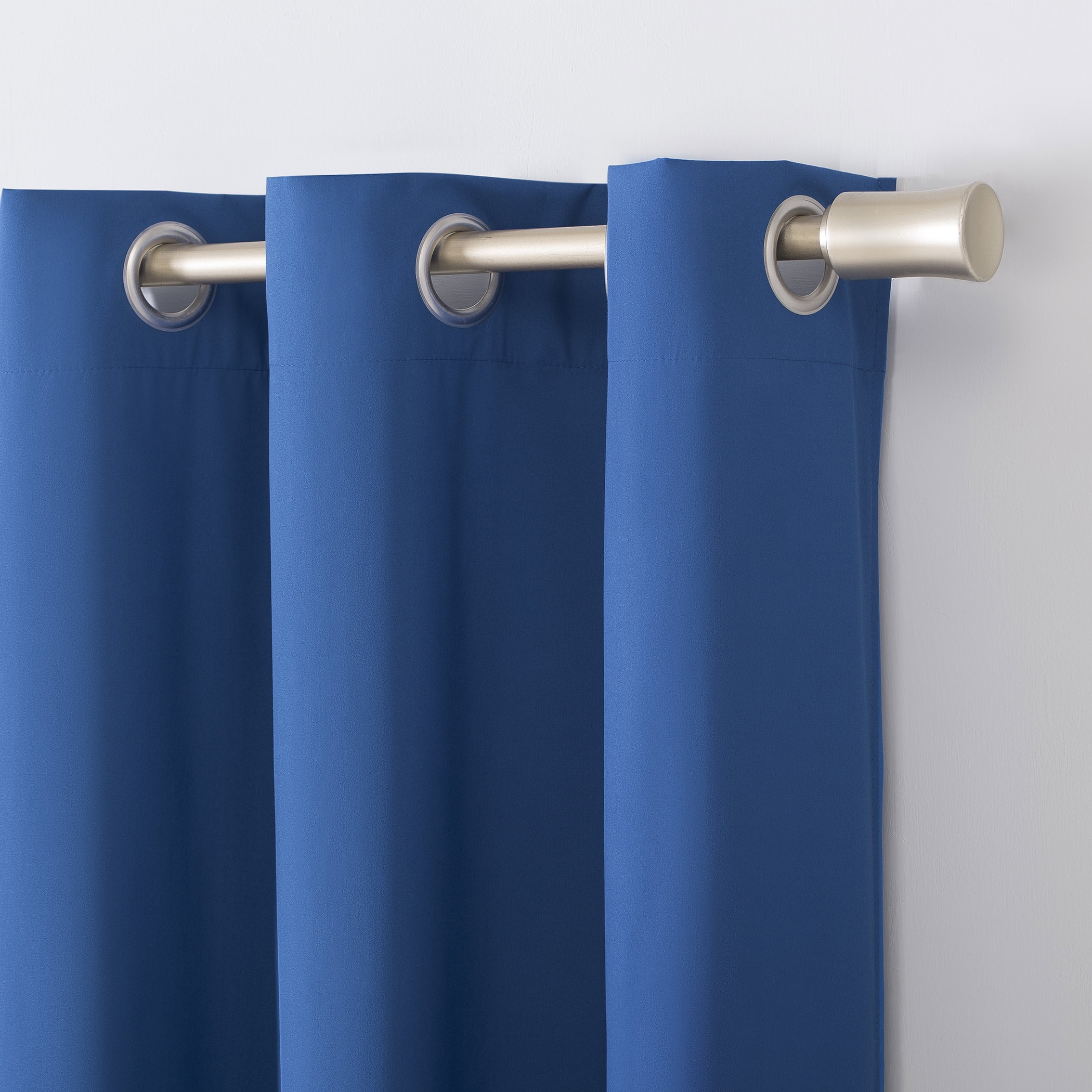 Sun Zero Harper Bright Vibes 100% Blackout Grommet Curtain Panel, 40"X84", Classic Blue, 40"X84", Classic Blue