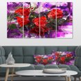 thumbnail image 1 of Five Red Roses Abstract Background - Floral Art Canvas Print, 1 of 4