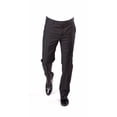 thumbnail image 2 of Men's Black Tuxedo Pants Slim Fit Satin Line Formal Dress Slacks Flat Front, 2 of 3