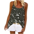 thumbnail image 2 of Puntoco Camisas ajustadas para mujer, blusas casuales sin mangas con cuello redondo y estampado a la moda para mujer, 2 of 5