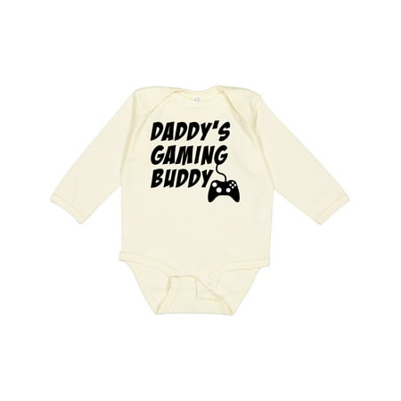 

Inktastic Daddy s Gaming Buddy with Controller Boys or Girls Long Sleeve Baby Bodysuit